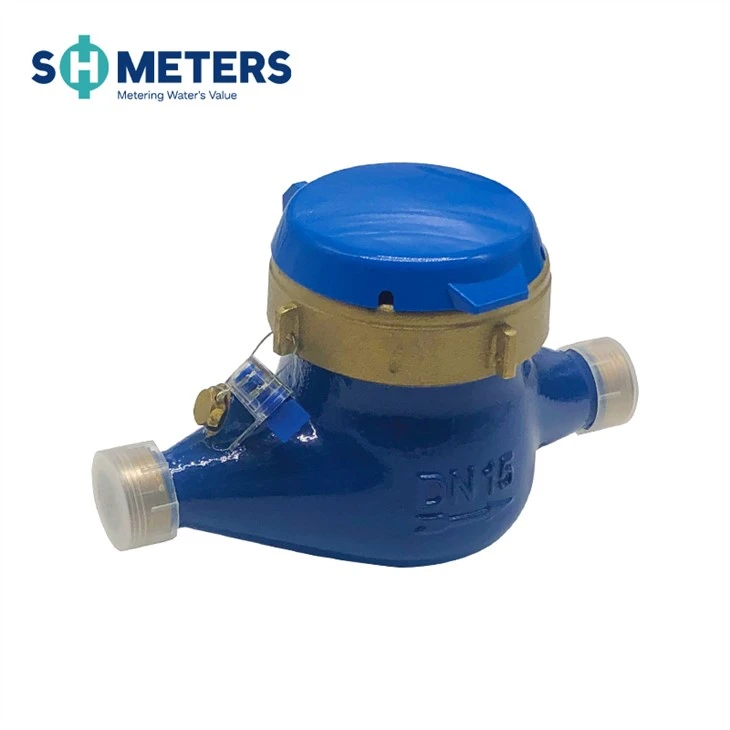 Cold Multi Jet Water Meter Blue Brass Body
