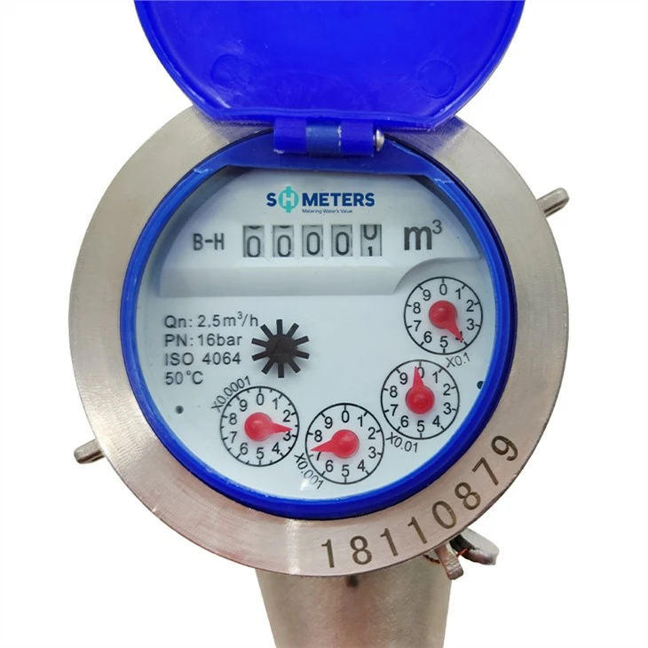 DN15~50mm Impulse Output Stainless Steel Multi Jet Water Meter