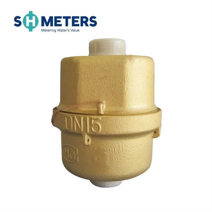 Volumetric Cold Water Meter Class C R160 Brass Body Color Volumetric Cold Water Meter Class C R160 Brass Body Color